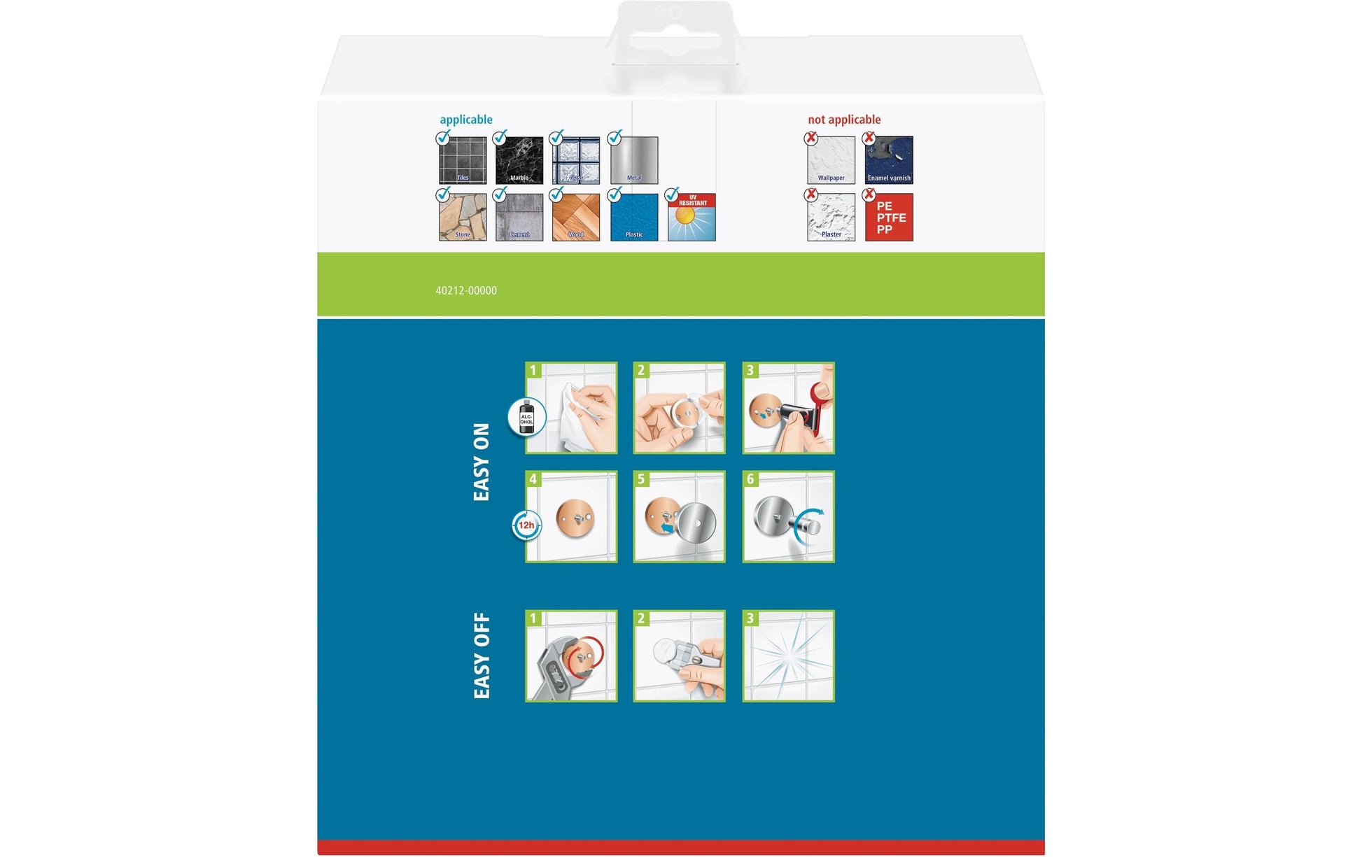 TESA Aufbewahrungsbox (Bad) – 25×12,5×27,5 cm, Edelstahl, Wandmontiert (Kleben)