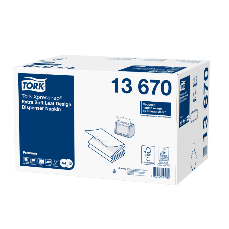 Tork Spender-Servietten – weiss – 16,5 × 10,7 cm, 2-lagig, 1/4-Falz – 500 Stück
