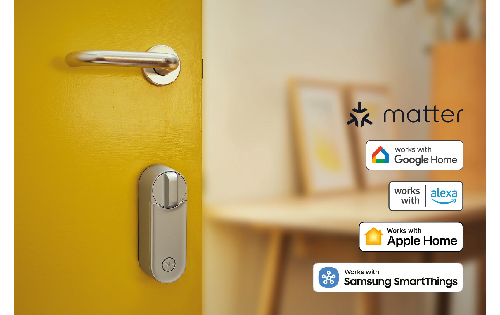 Yale Smart Lock Linus L2 – 52 × 46 × 146 mm, silber, akkubetrieben