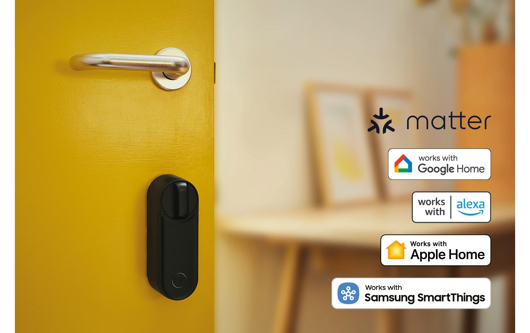 Yale Smart Lock Linus L2 – 52 × 46 × 146 mm, schwarz, akkubetrieben