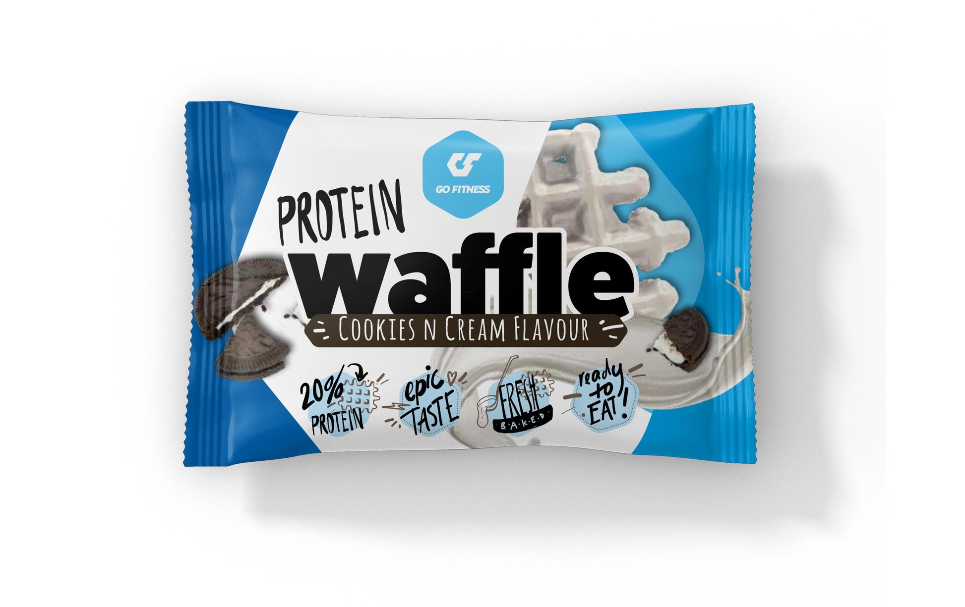 Go Fitness Nutrition Protein Waffel – Cookies & Cream – 55 g