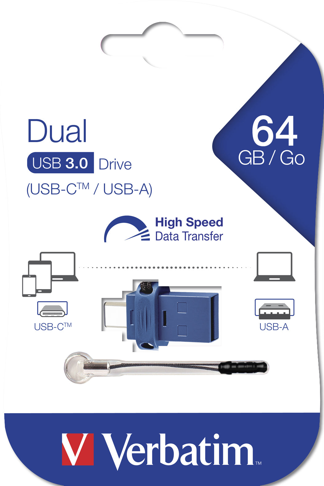 Verbatim Store 'n' Go Dual Drive 64 GB, USB-C/USB-A, USB 3.2 Gen 1