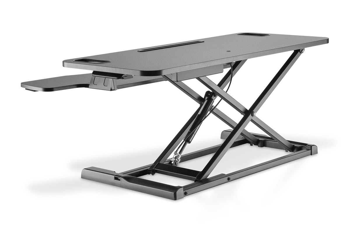 Digitus Monitorhalterung, Dual, höhenverstellbar 11–50,5 cm, Arbeitsfläche 950 × 610 mm, schwarz