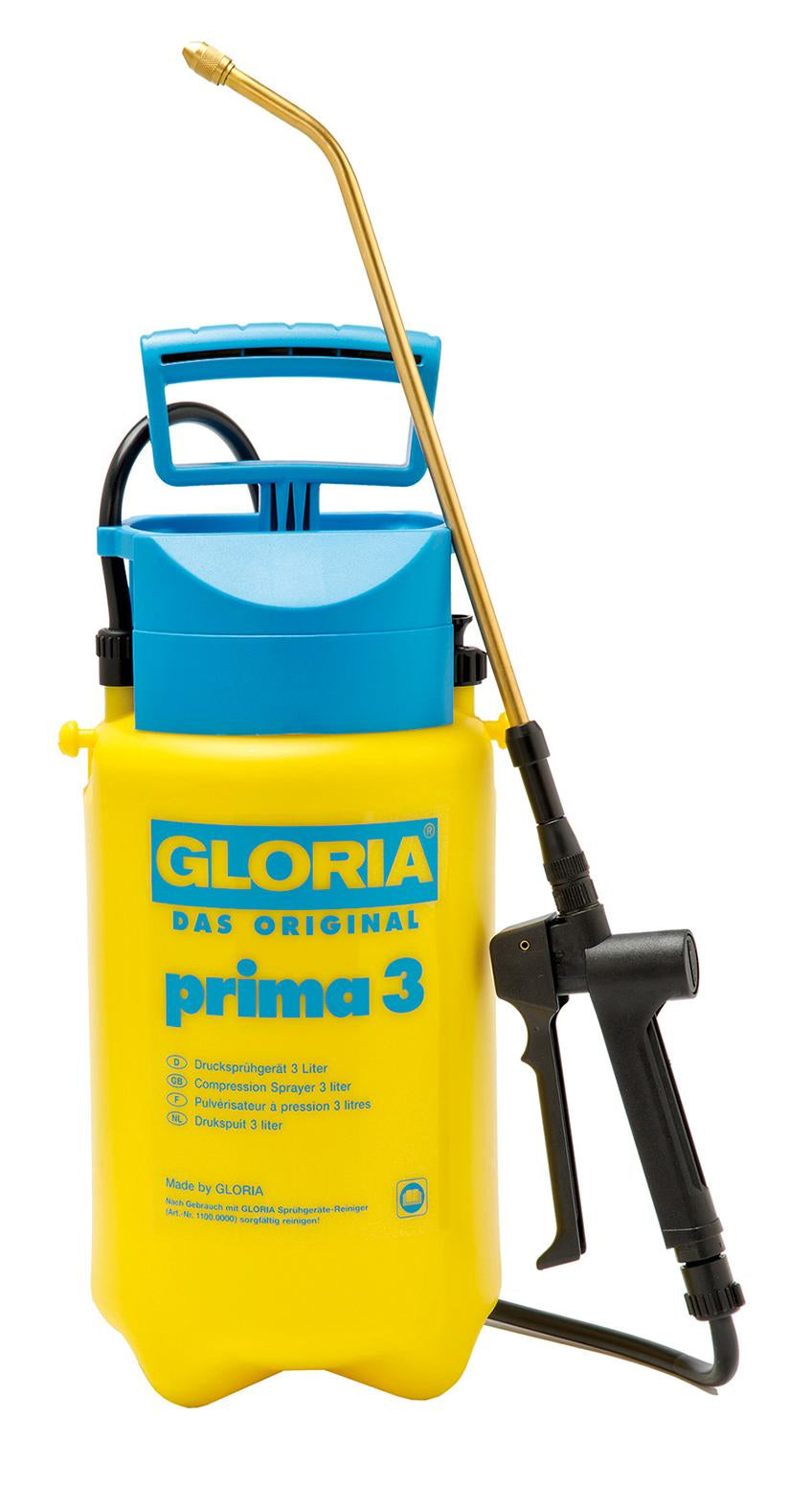 GLORIA Drucksprüher Prima 3 – 3 l – Kunststoff – Gelb