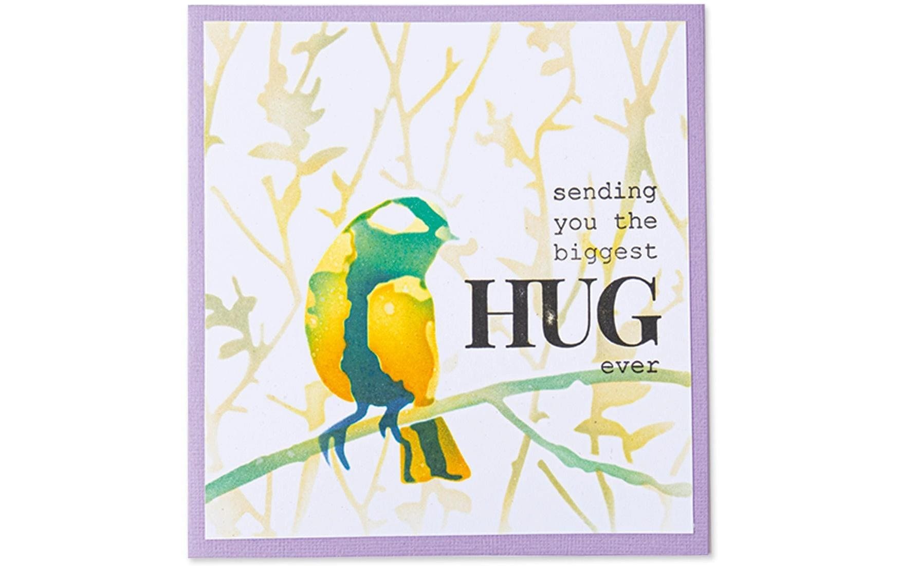 Sizzix Schablone – Vogel & Äste – 150 × 150 mm