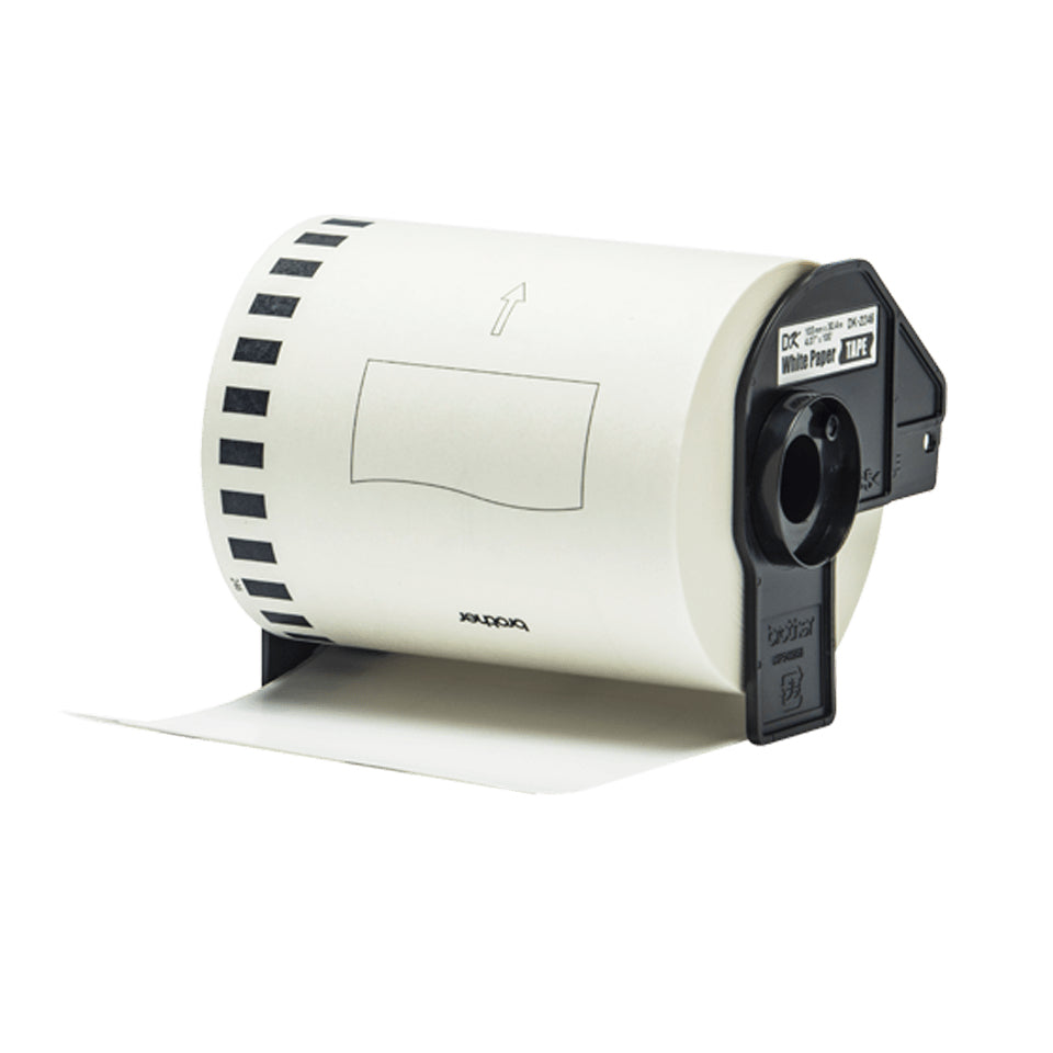 Brother Endlos-Etiketten, 103 mm × 30,5 m, weiss, Papier, permanent, für Thermo-Etikettendrucker