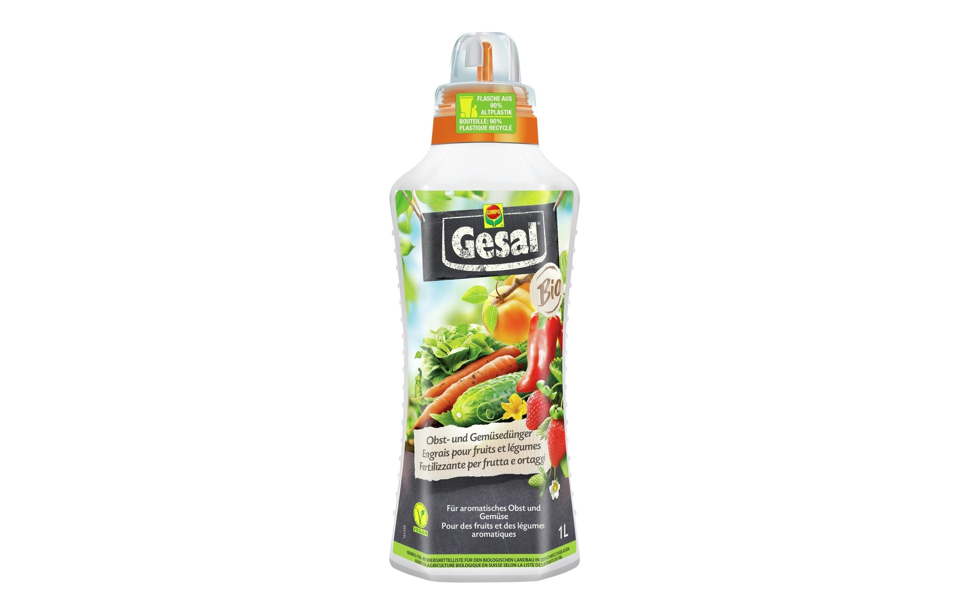Gesal Bio Obst- und Gemüsedünger – 1000 ml – für Gemüse, Obst