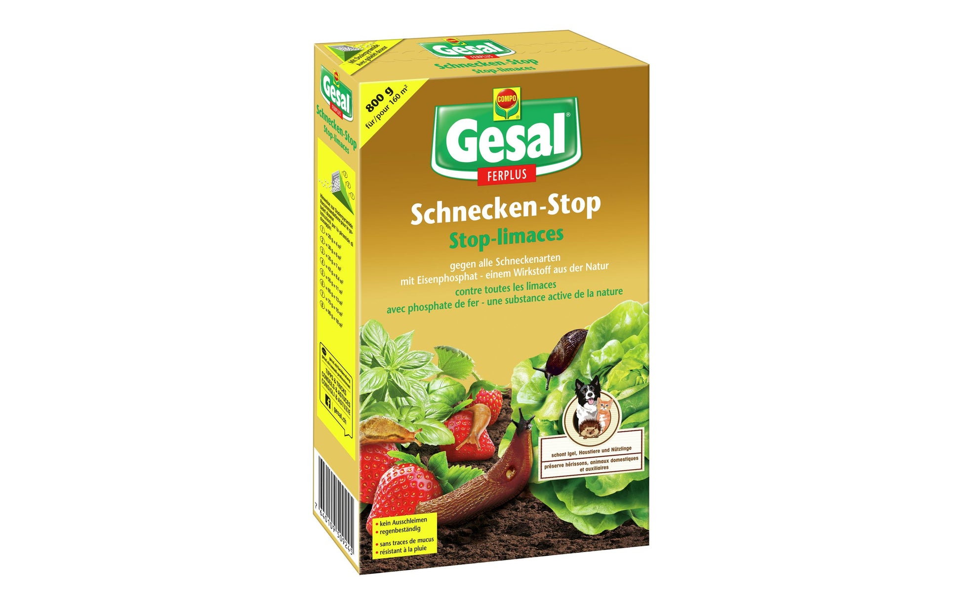 Gesal Schnecken-Stop FERPLUS – Garten-Insektizid – 800 g – für Schnecken