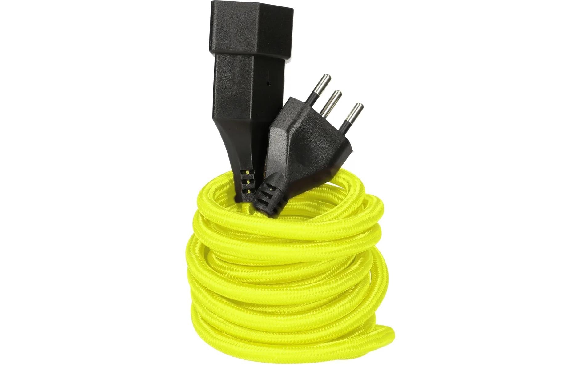 MaxTex Verlängerungskabel – T12–T13, 3 m, 3×1 mm², H05VV-F, Gelb