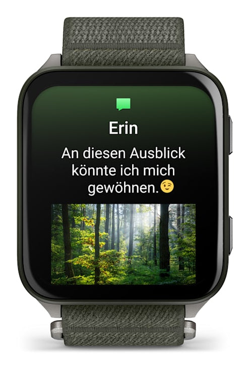 Garmin Venu Sq 2 Music 46 mm GPS – Slate, Moss, 50 m, für Android, iPhone