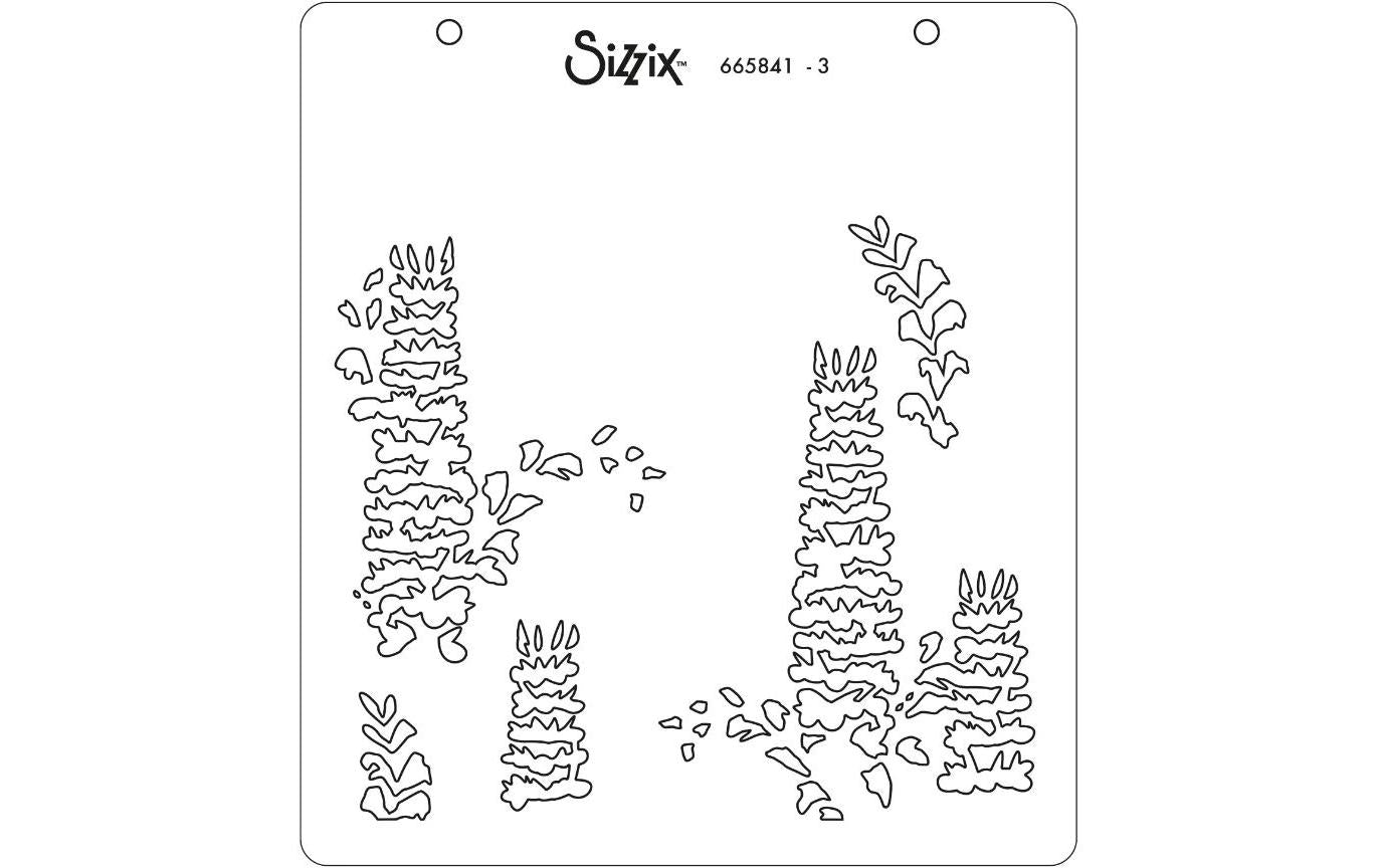 Sizzix Schablone – Wildblumen – 150 × 150 mm