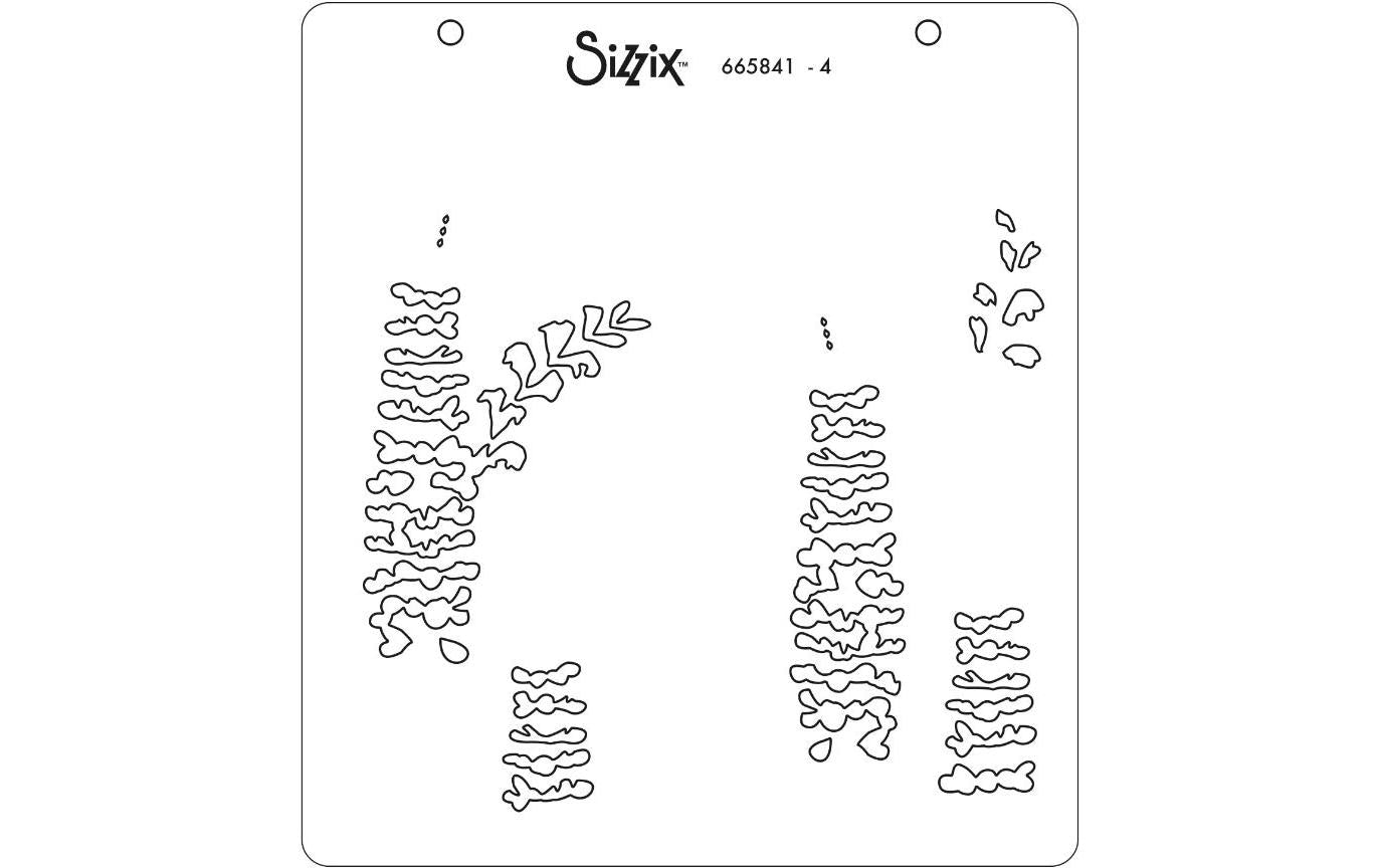 Sizzix Schablone – Wildblumen – 150 × 150 mm
