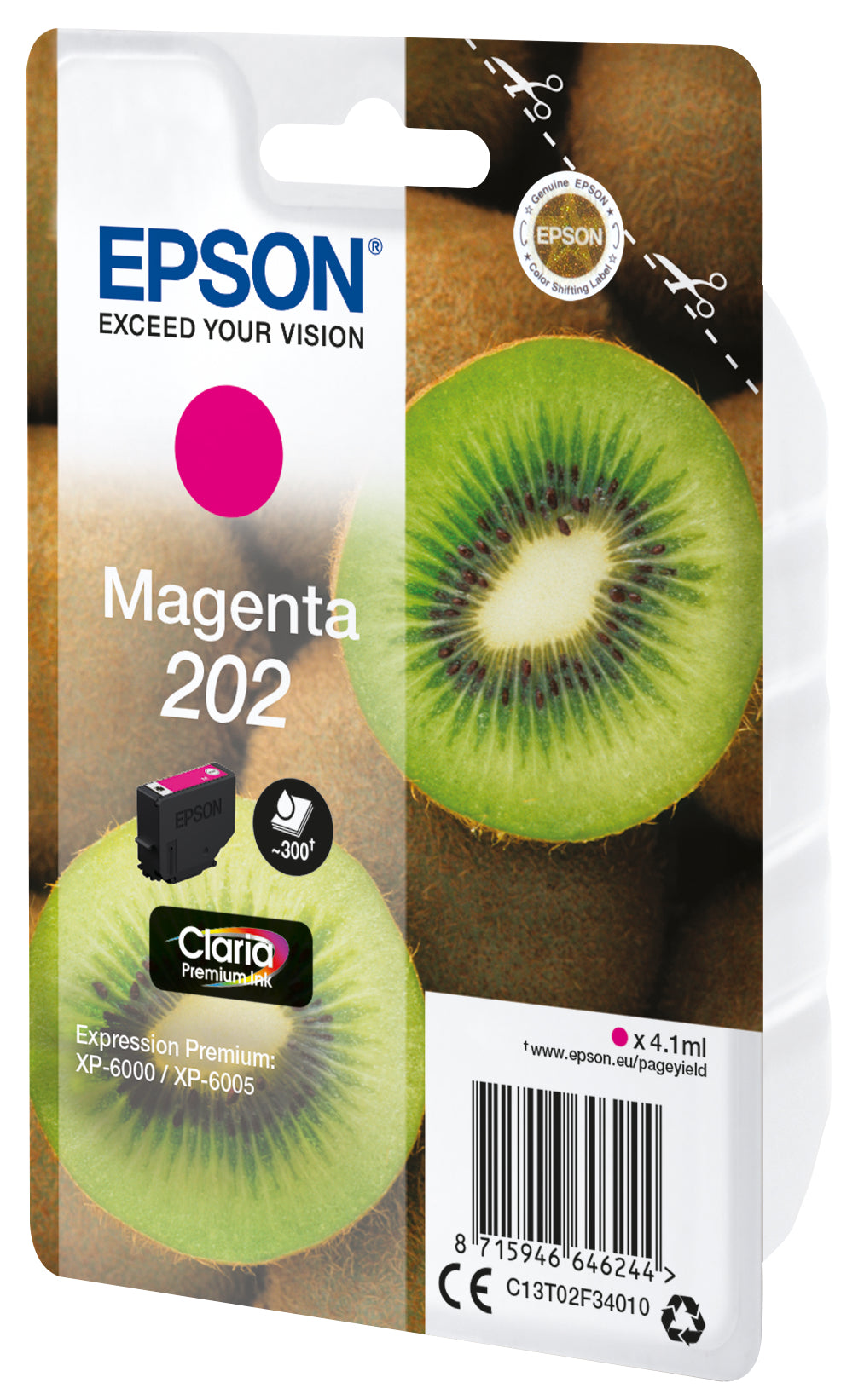 Epson Tintenpatrone C13T02F34010, Magenta, 4,1 ml