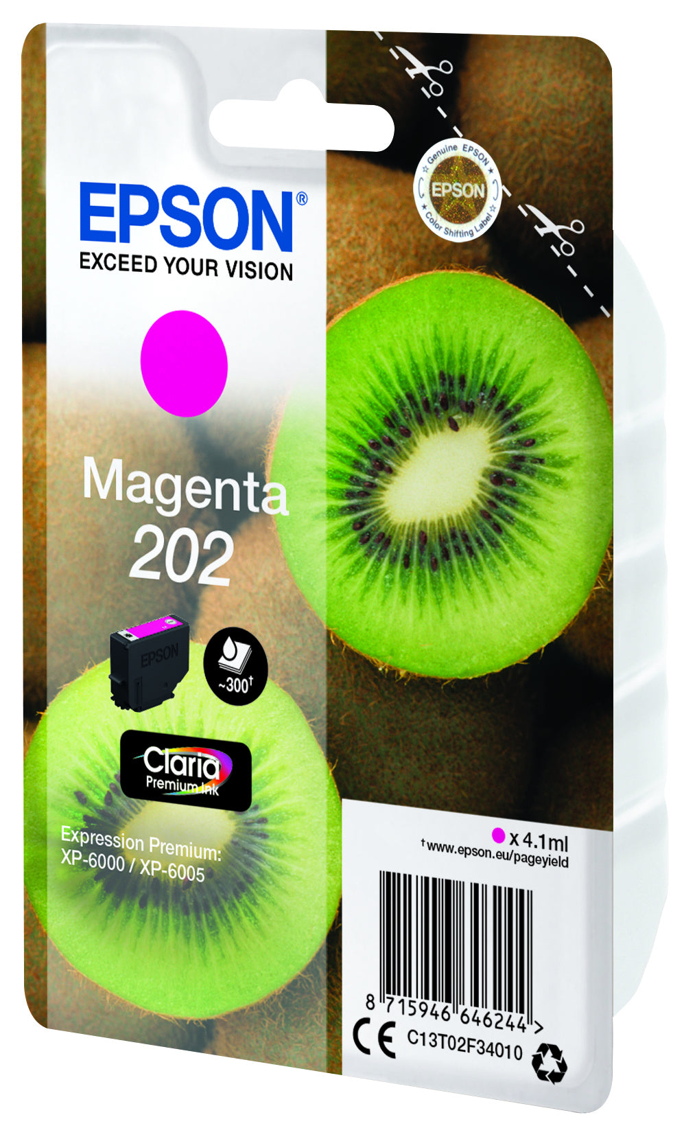 Epson Tintenpatrone C13T02F34010, Magenta, 4,1 ml