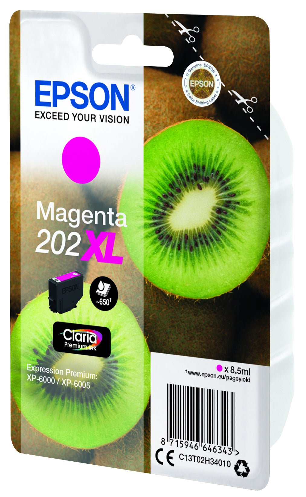 Epson Tintenpatrone 202XL, Magenta, 8,5 ml