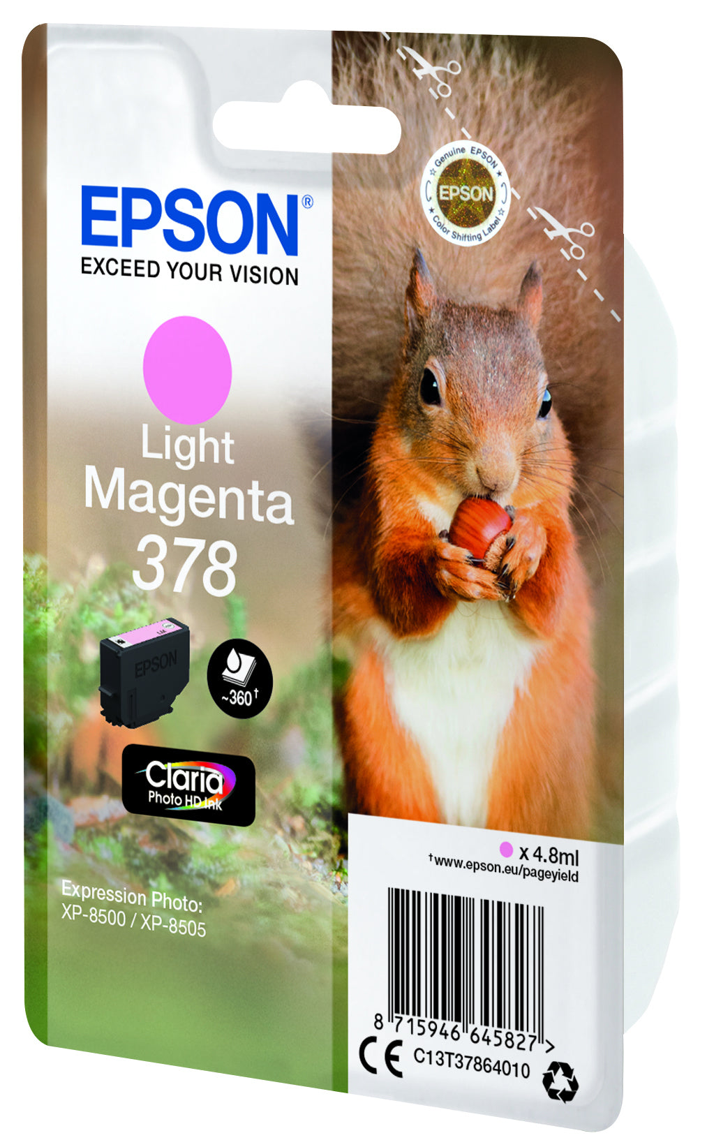 Epson 378 Magenta Tintenpatrone (Original) – 360 Seiten – für Expression Photo XP-8500/HD XP-15000