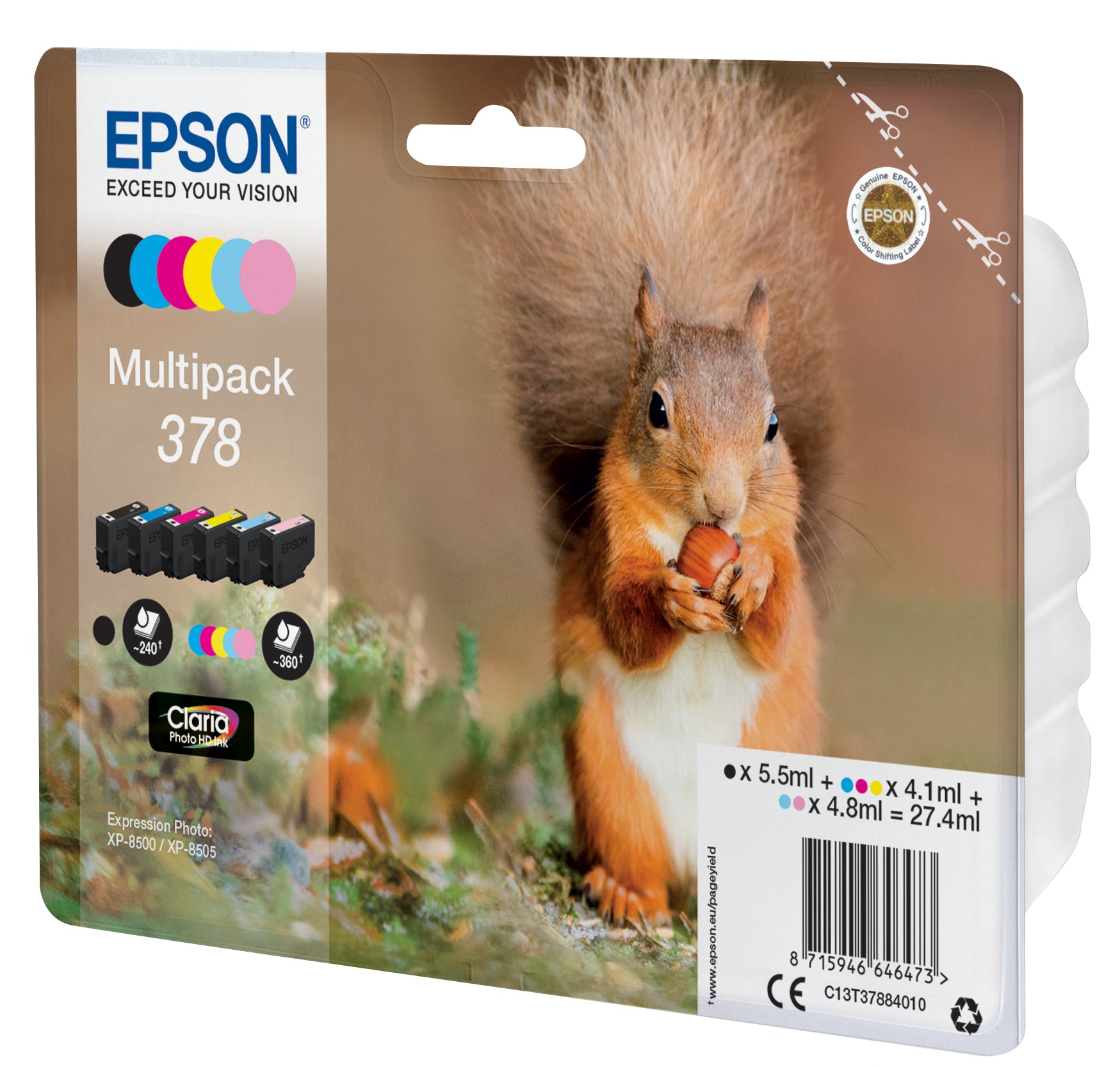 Epson Tintenpatronen-Multipack 378, sortiert, 6er-Pack
