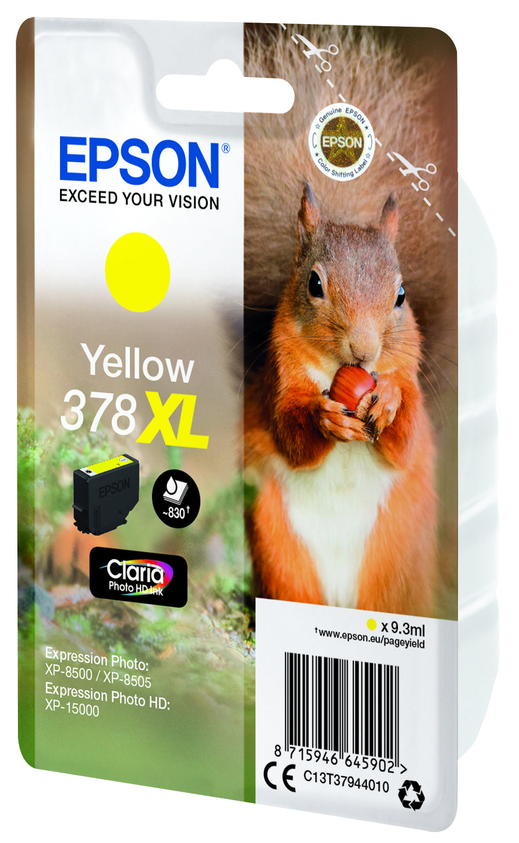 Epson Tintenpatrone 378XL, Gelb, XL – für Epson-Drucker