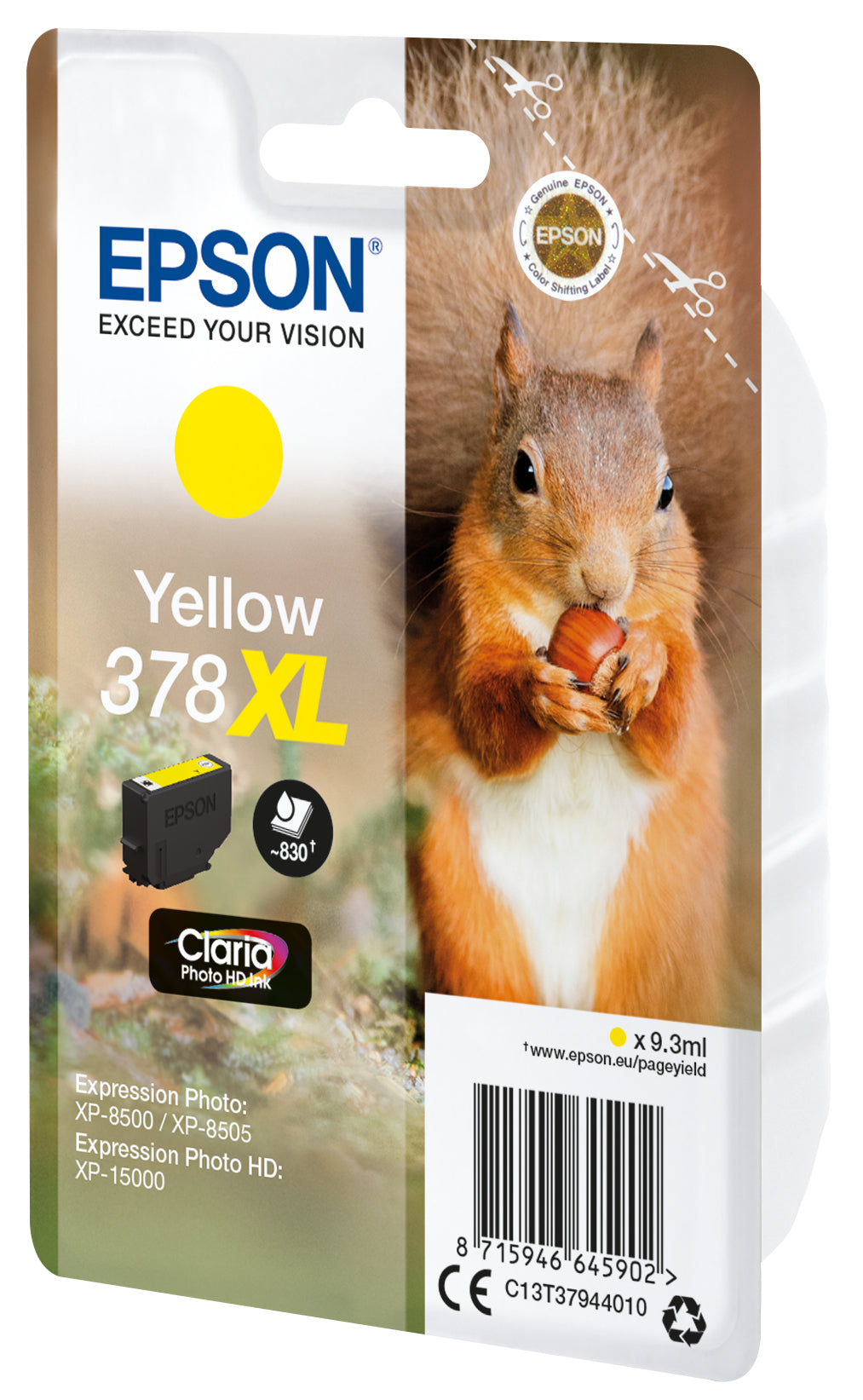 Epson Tintenpatrone 378XL, Gelb, XL – für Epson-Drucker