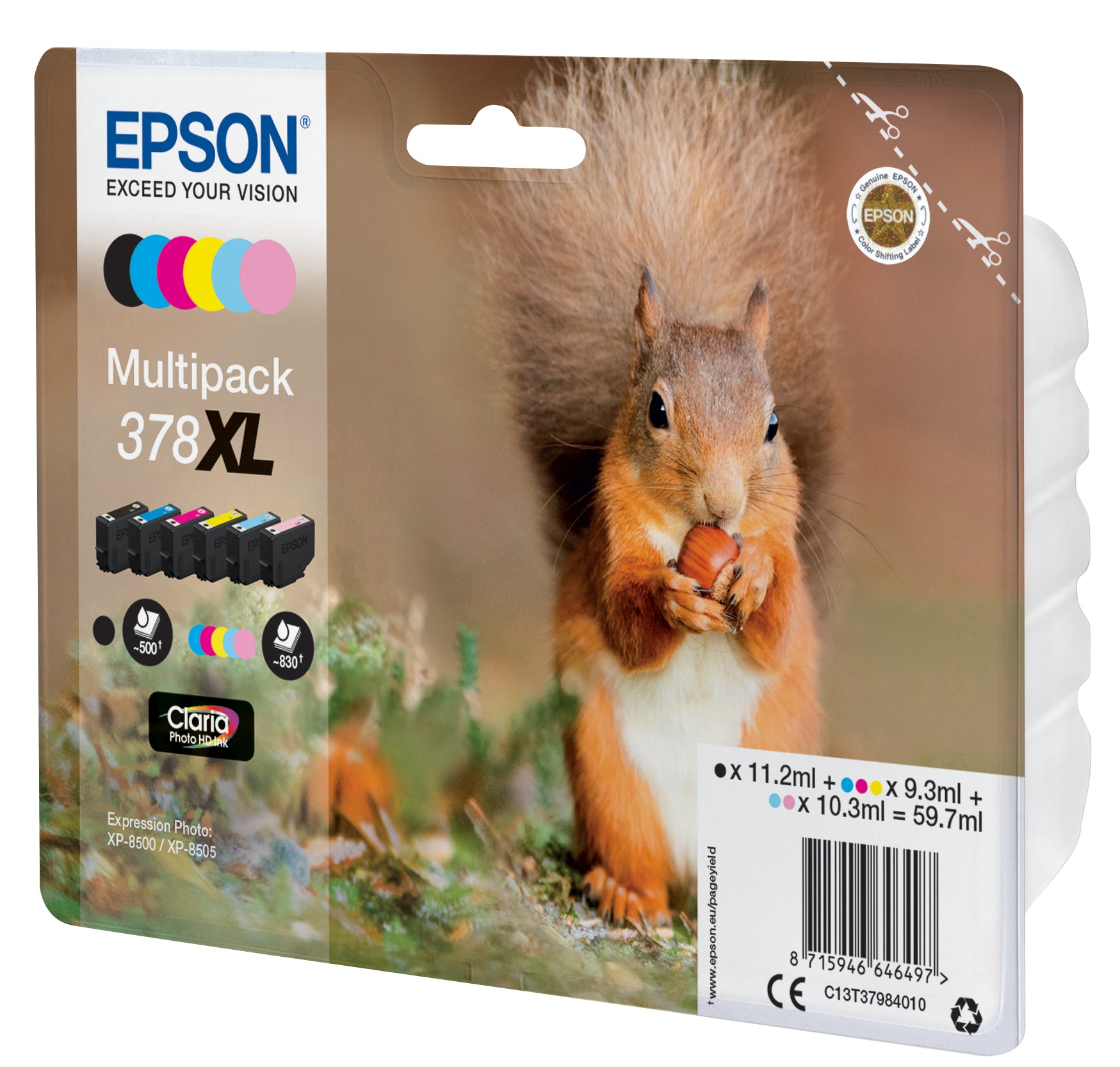 Epson Tintenpatronen-Multipack 378XL, 6er-Pack – für Inkjetdrucker und Multifunktionsgeräte