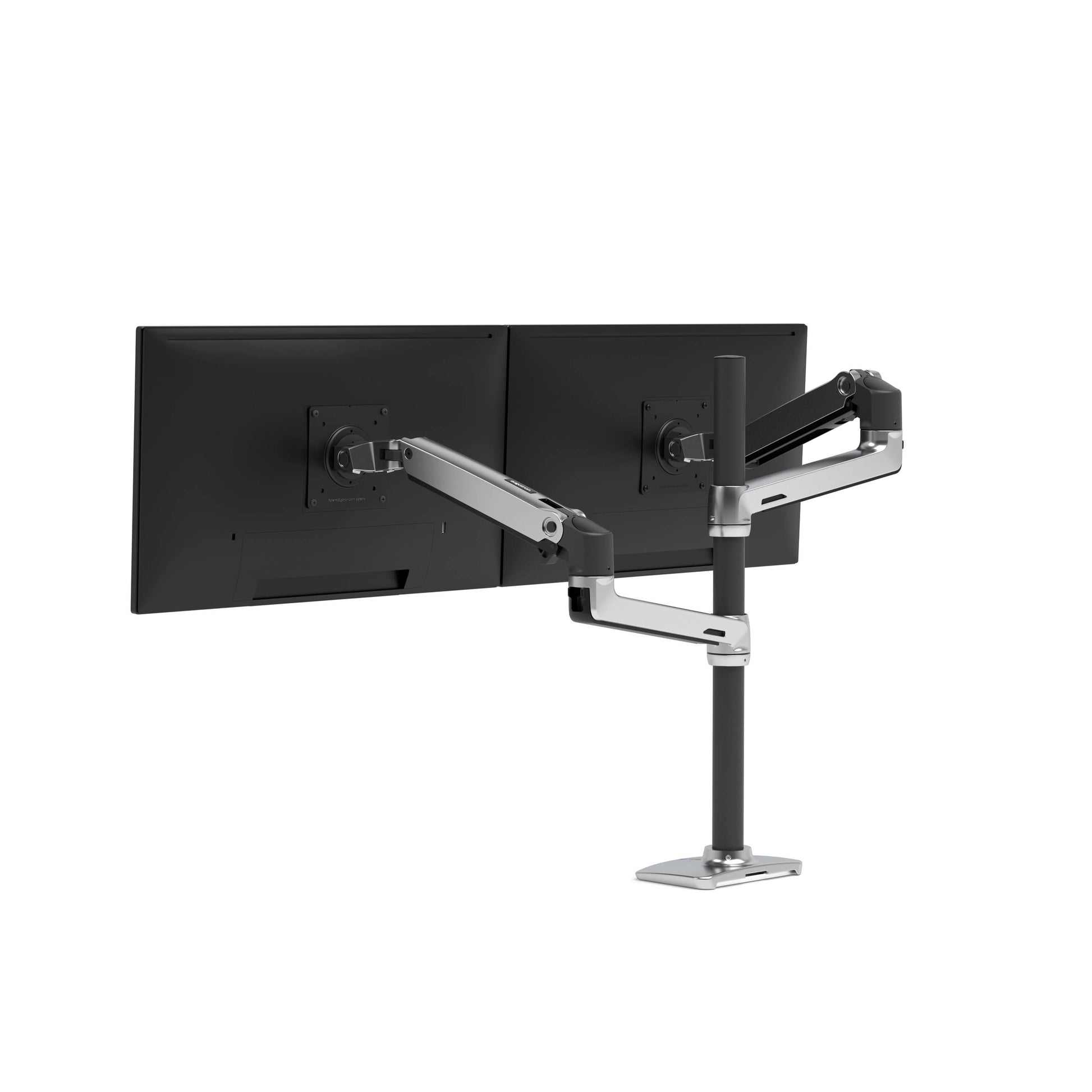Ergotron LX Dual Stacking Arm – Monitorarm, Dual, Hohe Säule, Schwarz, Poliert