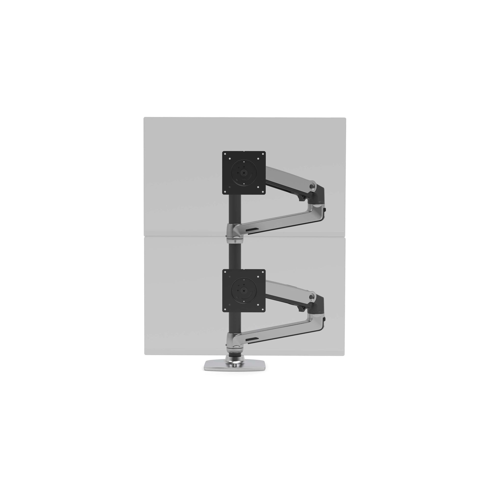 Ergotron LX Dual Stacking Arm – Monitorarm, Dual, Hohe Säule, Schwarz, Poliert