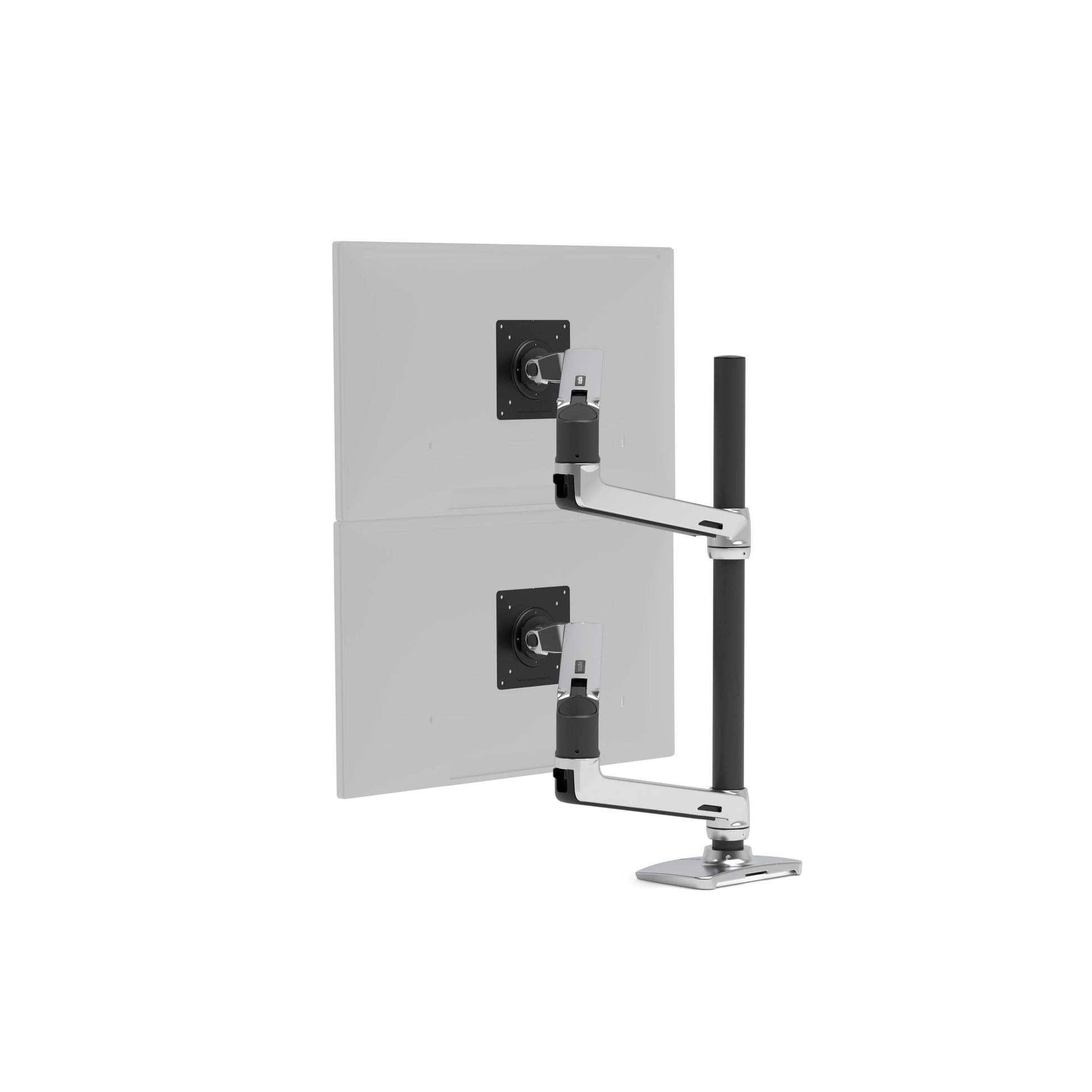 Ergotron LX Dual Stacking Arm – Monitorarm, Dual, Hohe Säule, Schwarz, Poliert