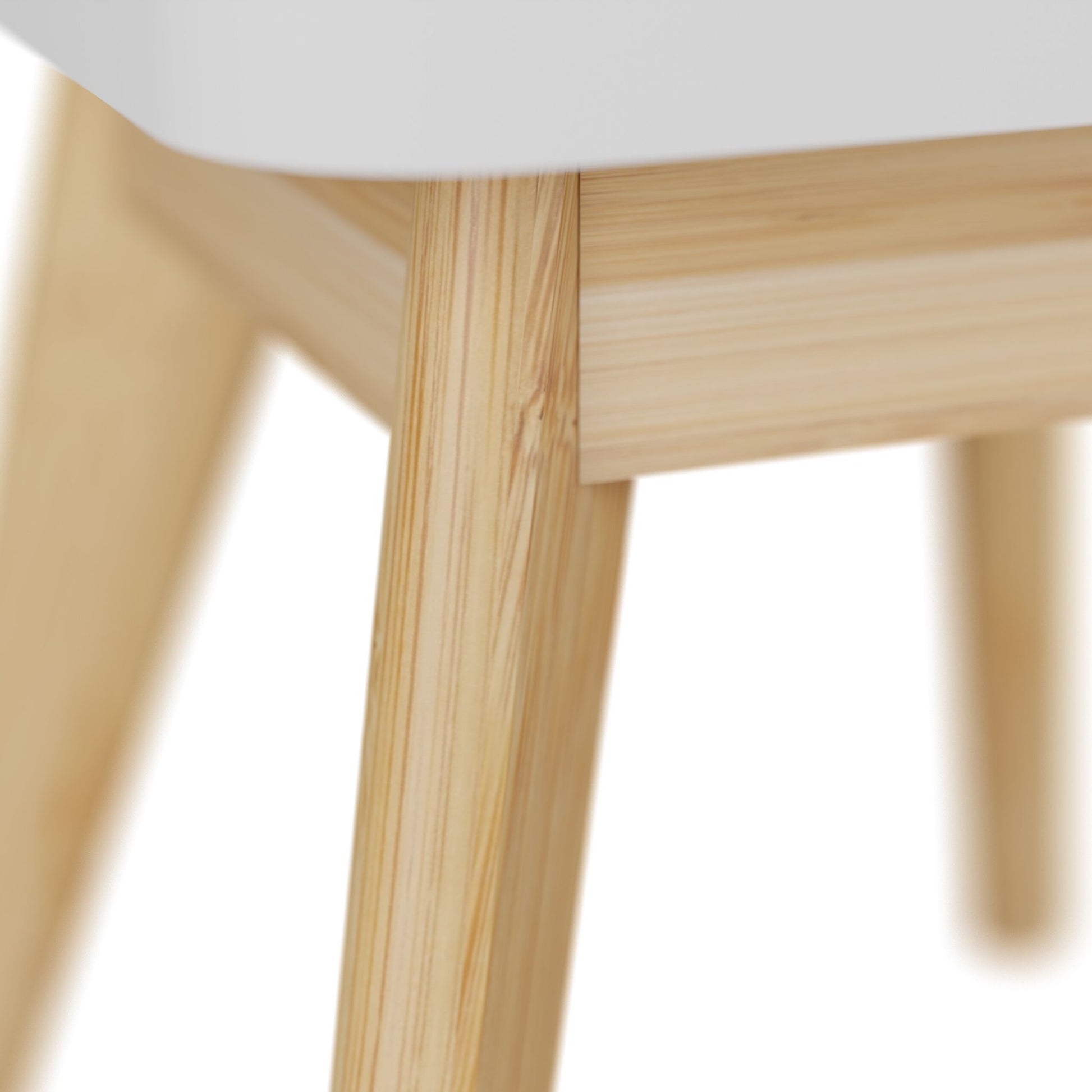 Relaxdays Sitzgarnitur-Set – B 60 × T 60 × H 49 cm – MDF, Bambus, Weiss, Natur – für Kinder