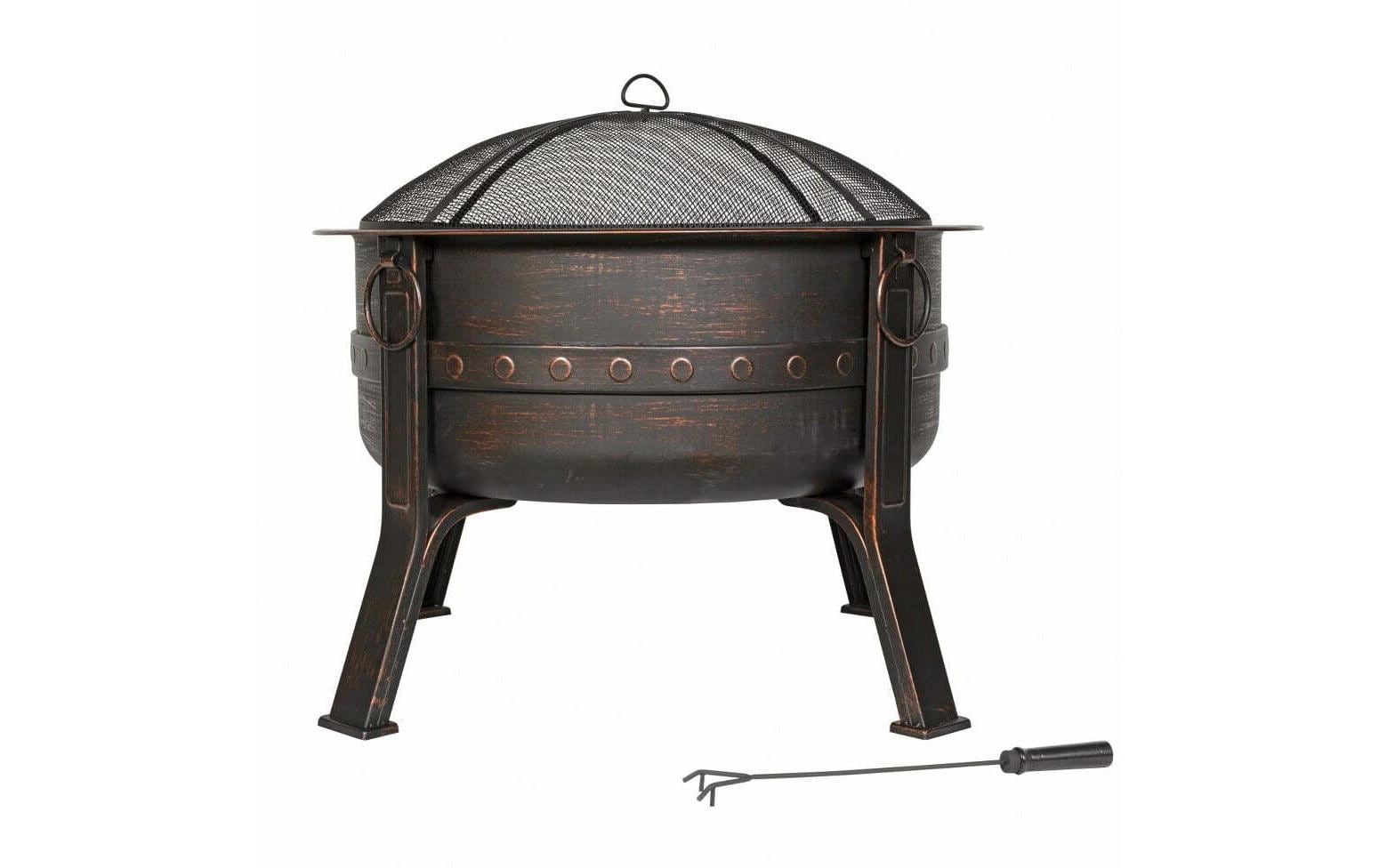 La Hacienda Feuerkorb – Ø 80 × 72 cm – Stahl, bronze