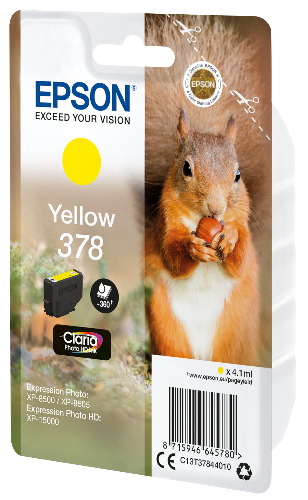 Epson Tintenpatrone 378, Gelb – für Epson-Drucker