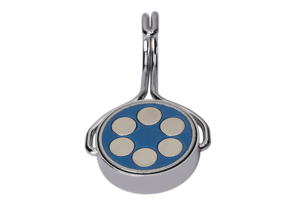 MAUL Magnet mit Karussell-Haken – Stahl, hellsilber – 1er-Pack