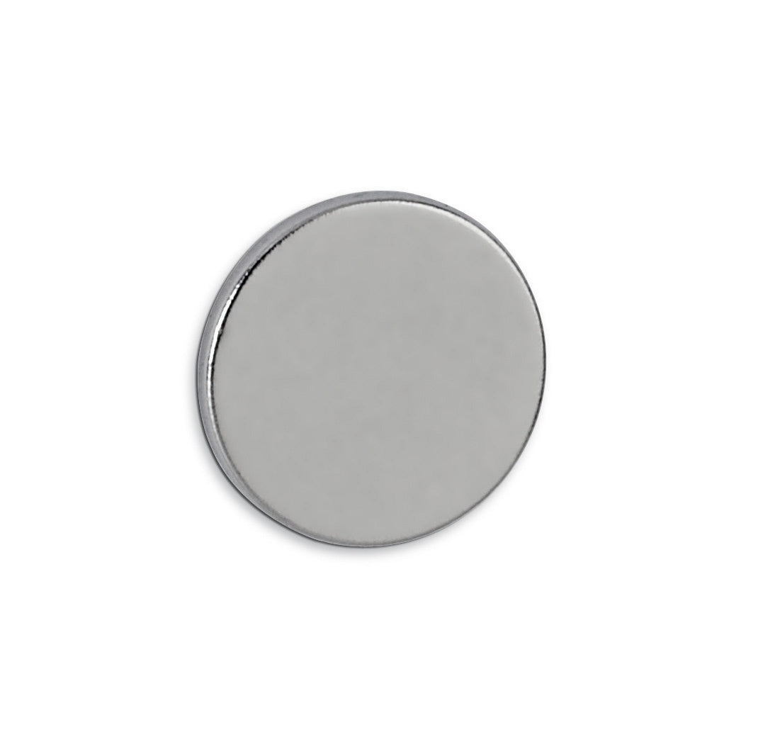 MAUL Scheibenmagnet Neodym – Ø 10 mm, H 1 mm, 10 Stück – Nickel