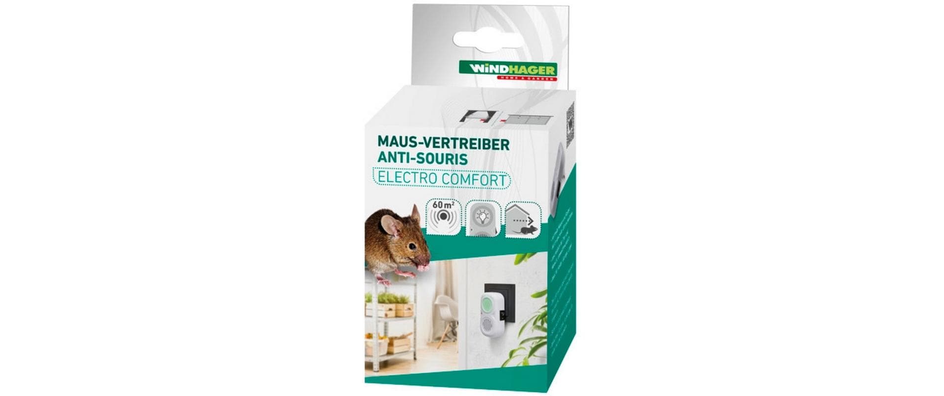 Windhager Insektenfalle – 5,5 × 9,5 cm – weiss – für Mäuse