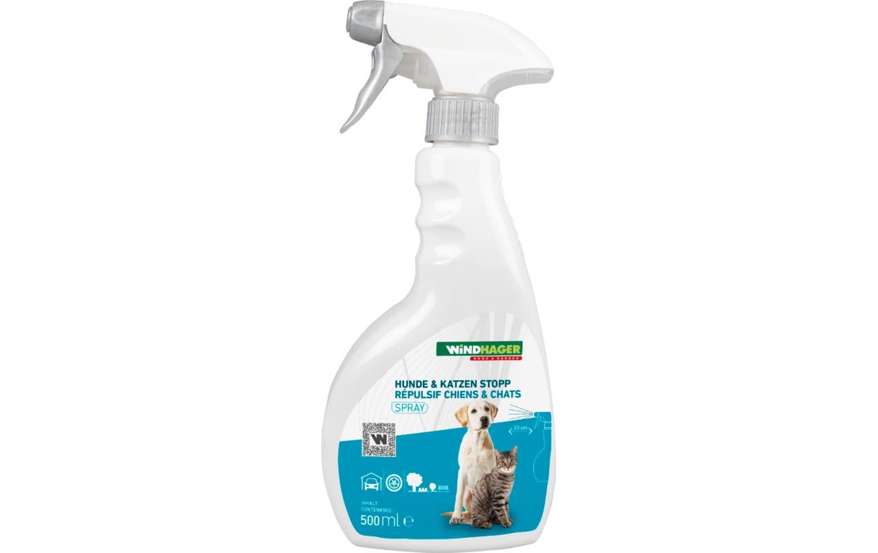 Windhager Hunde- & Katzenabwehr Spray – 500 ml – weiss – für Hunde und Katzen