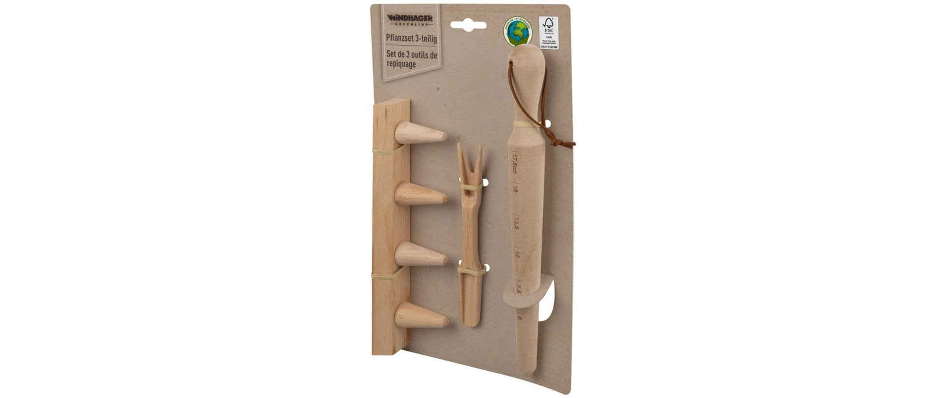 Windhager Pflanzset – 3-teilig – Holz