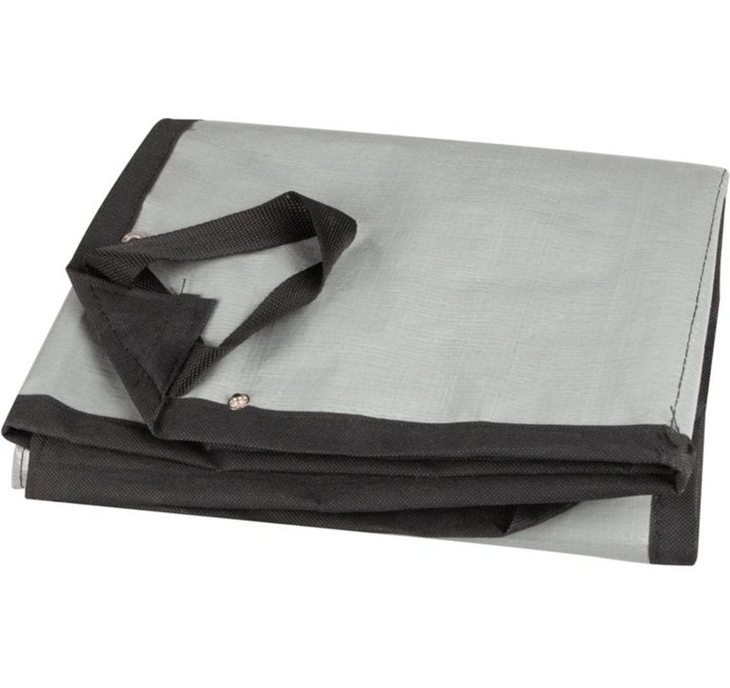 Windhager Pflanz- und Unterlegplane – 1,5 m × 1 m, Fleece/HDPE, Schwarz/Grau
