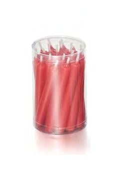Balthasar Baumkerzen – Ø 1,2 × 10,2 cm – 20-teilig, rot