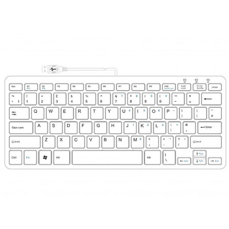 R-Go Tools Compact – Tastatur, kabelgebunden, UK-Layout (EN), Weiss