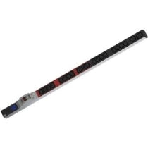 Bachmann IT PDU ALU 1HE – Rack-PDU Basic, 3-phasig, 18× IEC C13 + 3× Schuko (Typ F), 16 A, Stecker CEE 16A