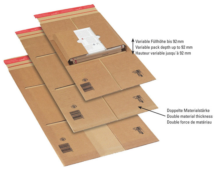 Colompac B4 Versandverpackung, braun – 350 × 260 × 70 mm – 20 Stk.
