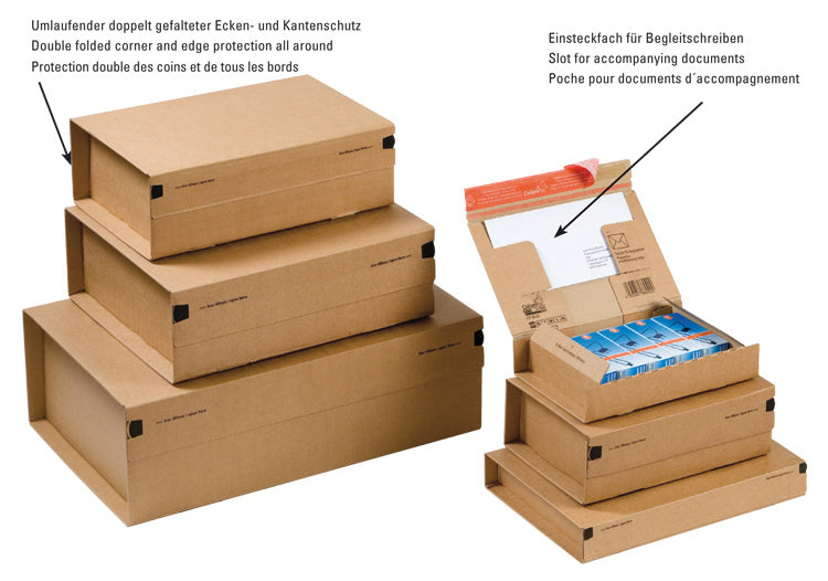 Colompac POST Versandkarton, SL, braun – 343 × 223 × 50 mm – 20 Stk.