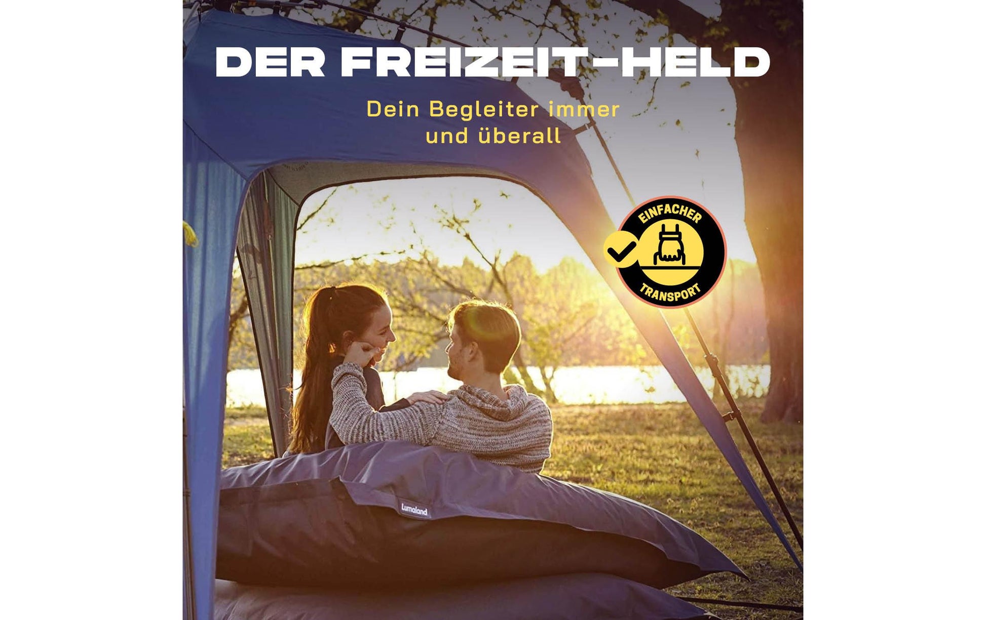 Where Tomorrow – Pop-up Pavillon – Wasserfest, UV-Schutz – 250×190×250 cm – Blau – Polyester
