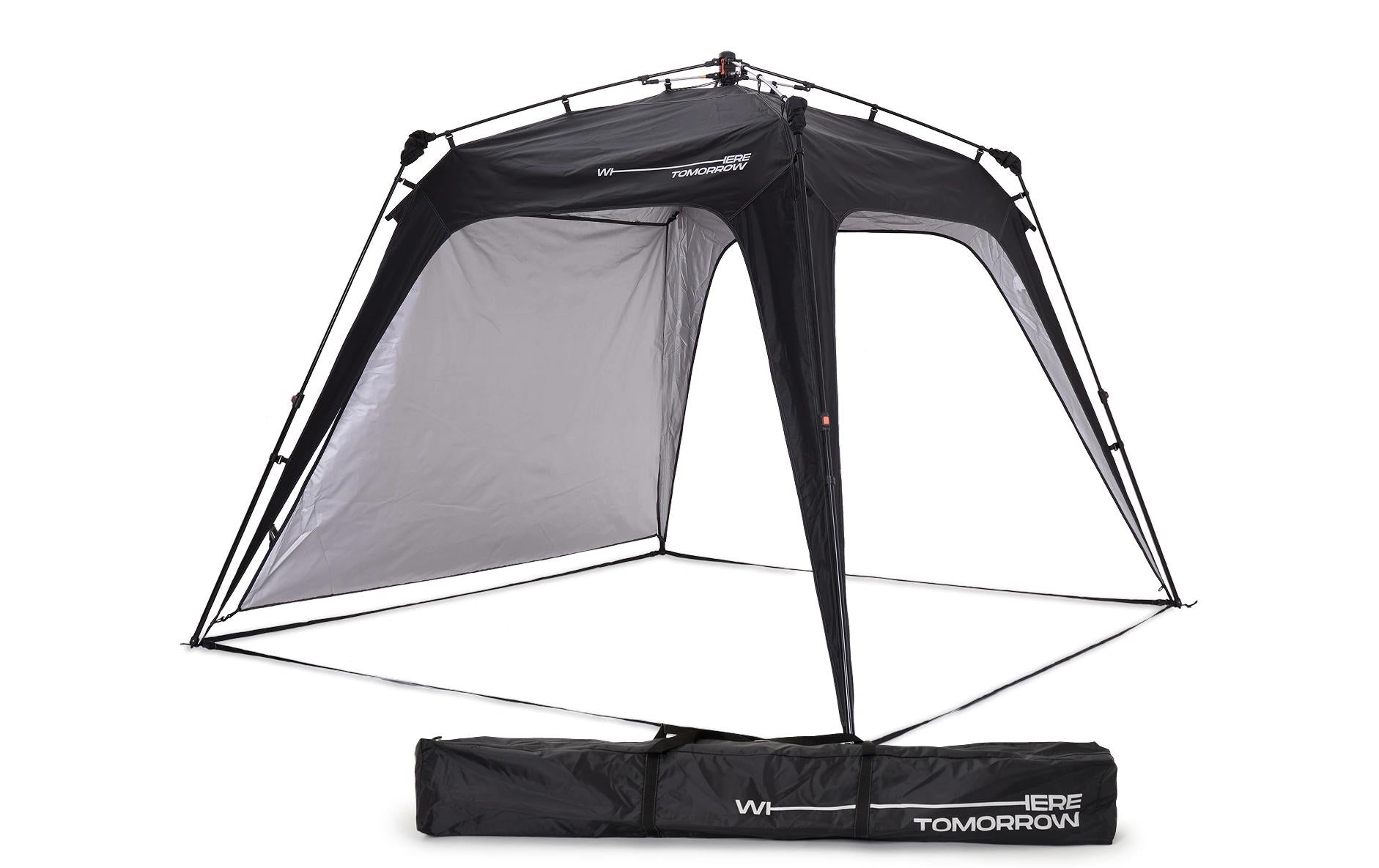 Where Tomorrow Pop-up Pavillon – Schwarz – 250 × 250 × 190 cm – Polyester – für Aussenbereich