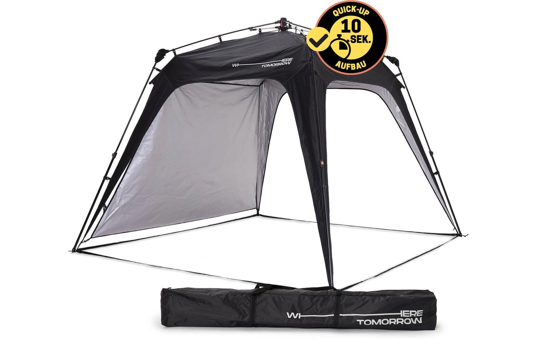 Where Tomorrow Pop-up Pavillon – Schwarz – 250 × 250 × 190 cm – Polyester – für Aussenbereich