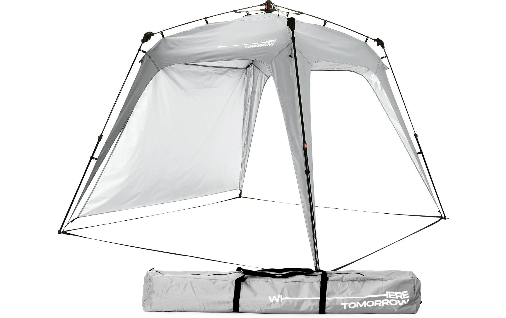 Where Tomorrow – Pop Up Pavillon – Wasserfest, UV-Schutz – 250 × 190 × 250 cm – Hellgrau – Polyester