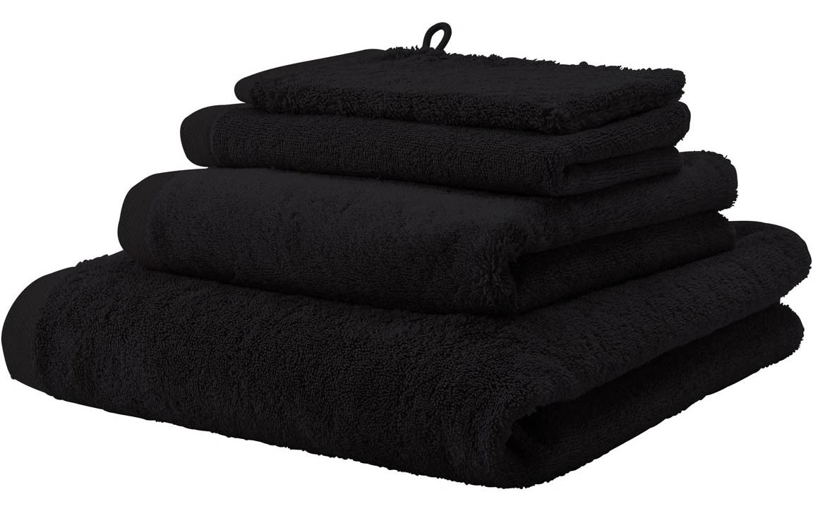 Aquanova Waschlappen – 16×22 cm, 100% Baumwolle, 600 g/m², Schwarz