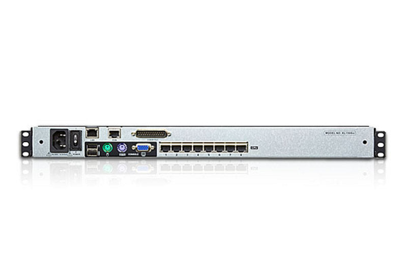 ATEN KL1508AiN – 19" Rack-LCD-Konsole – 8-Port VGA KVM-over-IP – 1920 × 1200/60 Hz, UK-Layout, 1U