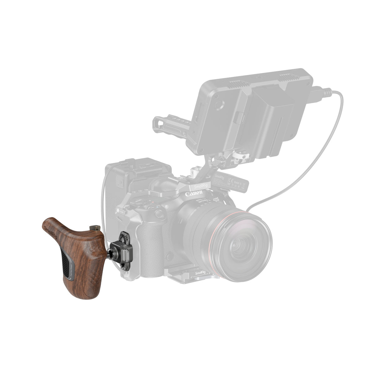 SmallRig ImageGrip 5192 Handgriff für Digitalkamera – Holzgriff mit NATO-Clamp – für viele Kameras