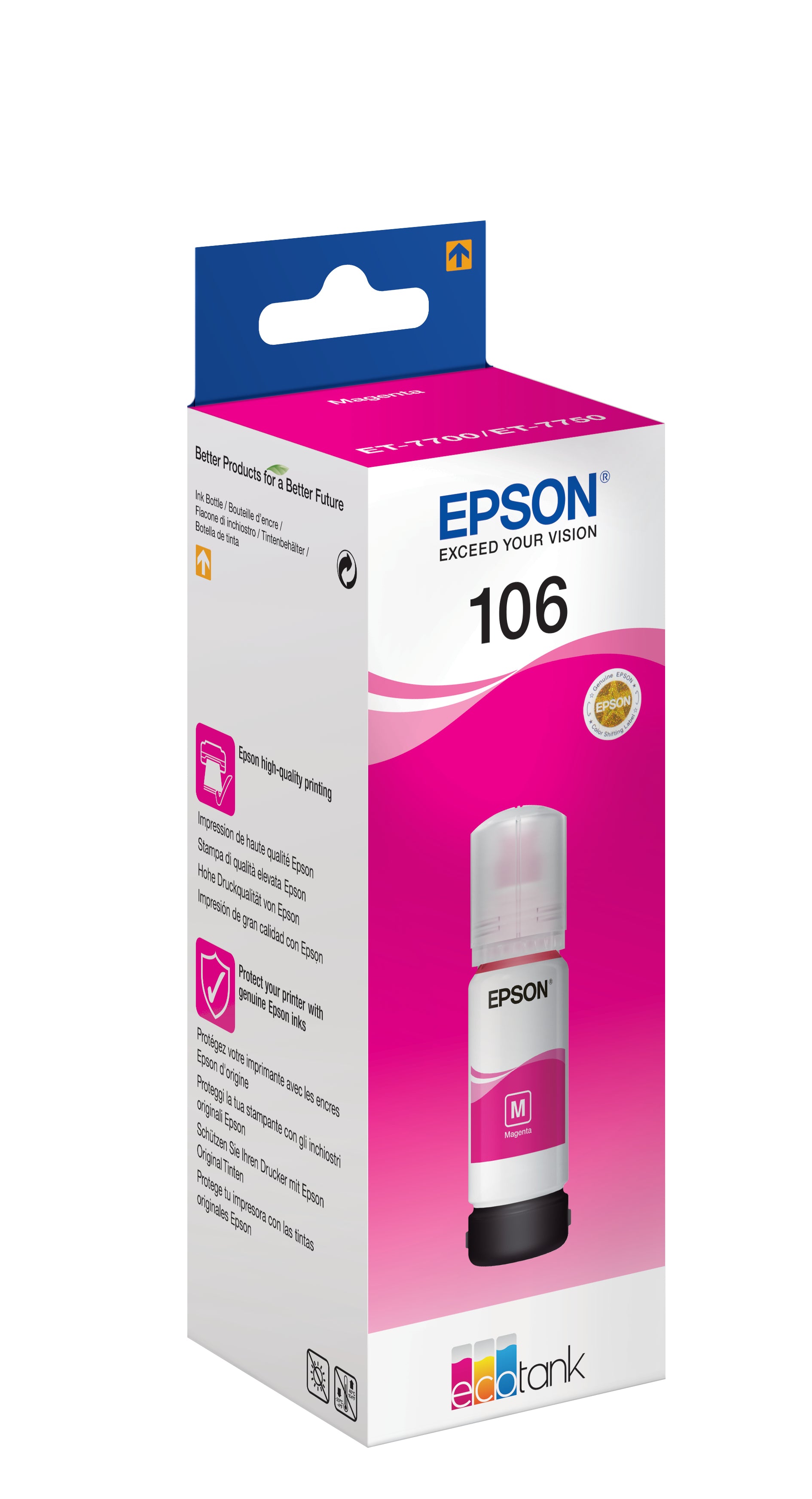 Epson Tintenpatrone 106, Magenta – für Tintenstrahldrucker/Multifunktionsgeräte