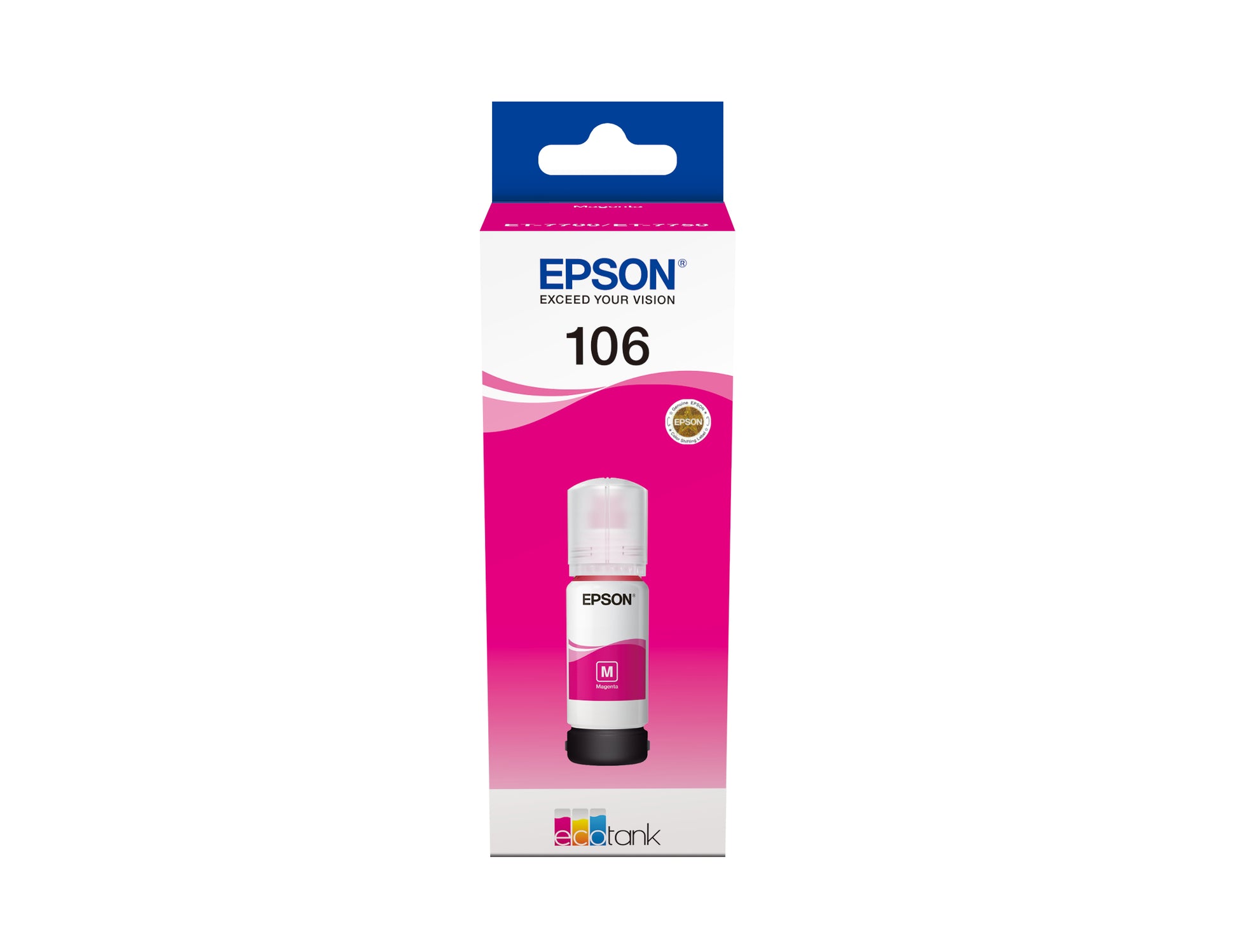 Epson 106 Magenta Tintenpatrone (Original) – 70 ml – für Epson EcoTank ET-7700/ET-7750